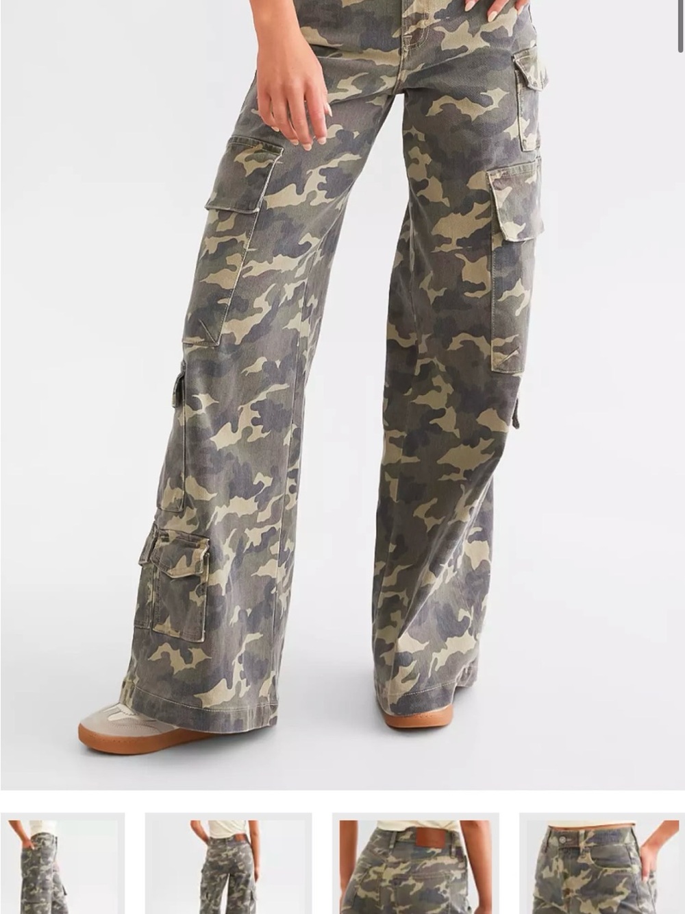 The Buckle Nori Camo Wide Leg Cargo Stretch Jeans size 30R - Picture 2 of 6